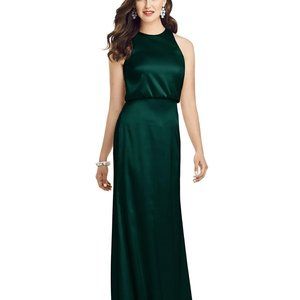 Dessy 3055...Sleeveless Blouson Bodice Trumpet Gown...Evergreen...Size 10...NWT